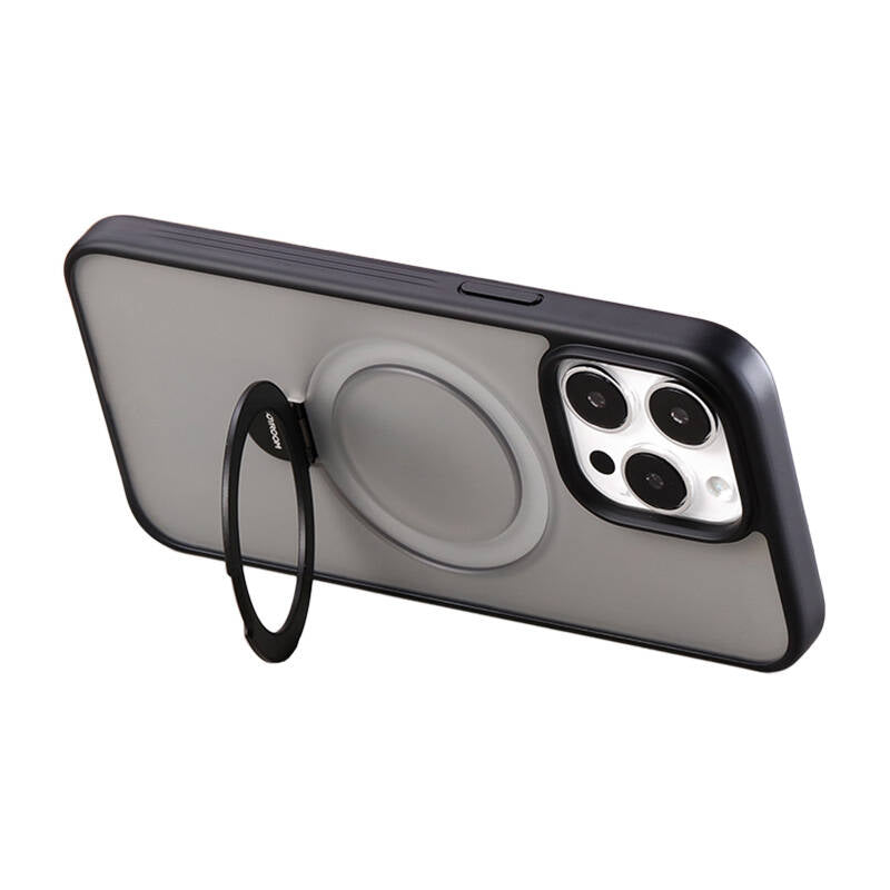Joyroom JR-BP004 Magnetic Protective Case with Holder for iPhone 15 (Black) - Image 1