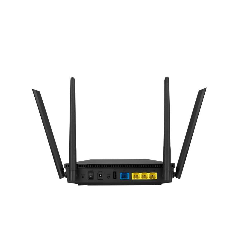 Wireless Router ASUS Wireless Router 1800 Mbps Wi-Fi 6 USB 1 WAN 3x10/100/1000M Number of antennas 4 RT-AX53U