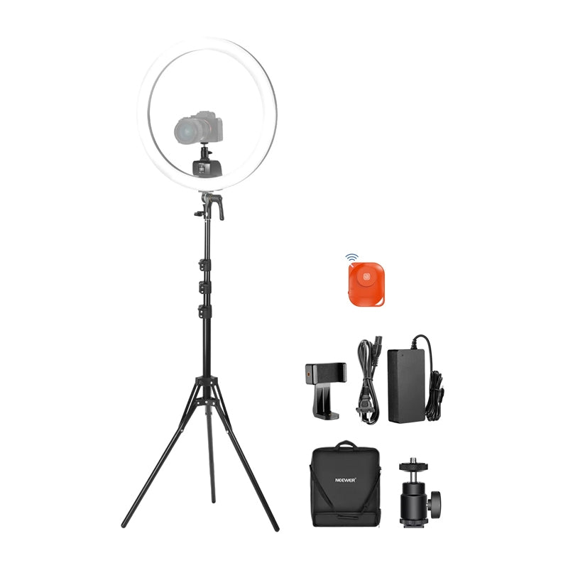 Neewer SRP18C 17cm Selfie Kit with Round LED Phone Light - Image 1