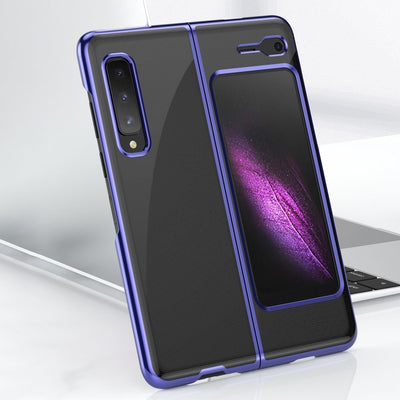 Plating Case hard case Electroplating frame Cover for Samsung Galaxy Fold blue — Hurtel