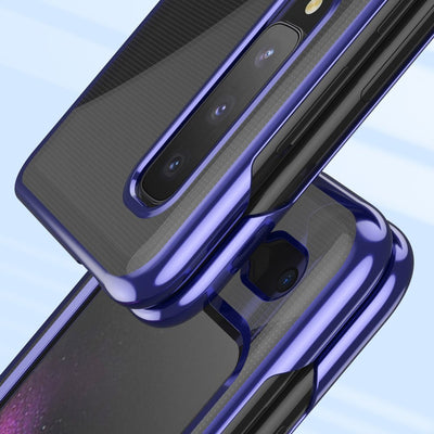Plating Case hard case Electroplating frame Cover for Samsung Galaxy Fold blue — Hurtel