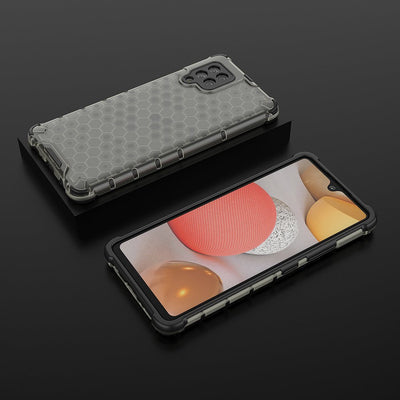 Honeycomb Case armor cover with TPU Bumper for Samsung Galaxy A42 5G black — Hurtel