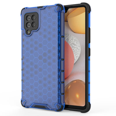Honeycomb Case armor cover with TPU Bumper for Samsung Galaxy A42 5G blue — Hurtel