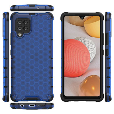 Honeycomb Case armor cover with TPU Bumper for Samsung Galaxy A42 5G blue — Hurtel
