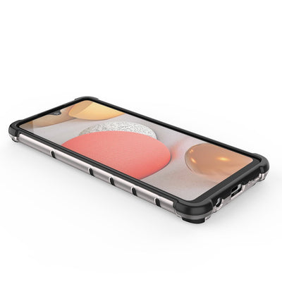 Honeycomb Case armor cover with TPU Bumper for Samsung Galaxy A42 5G transparent — Hurtel