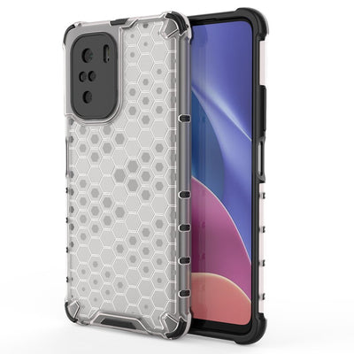 Honeycomb Case armor cover with TPU Bumper for Xiaomi Redmi K40 Pro+ / K40 Pro / K40 / Poco F3 transparent — Hurtel