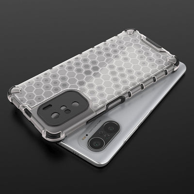 Honeycomb Case armor cover with TPU Bumper for Xiaomi Redmi K40 Pro+ / K40 Pro / K40 / Poco F3 transparent — Hurtel