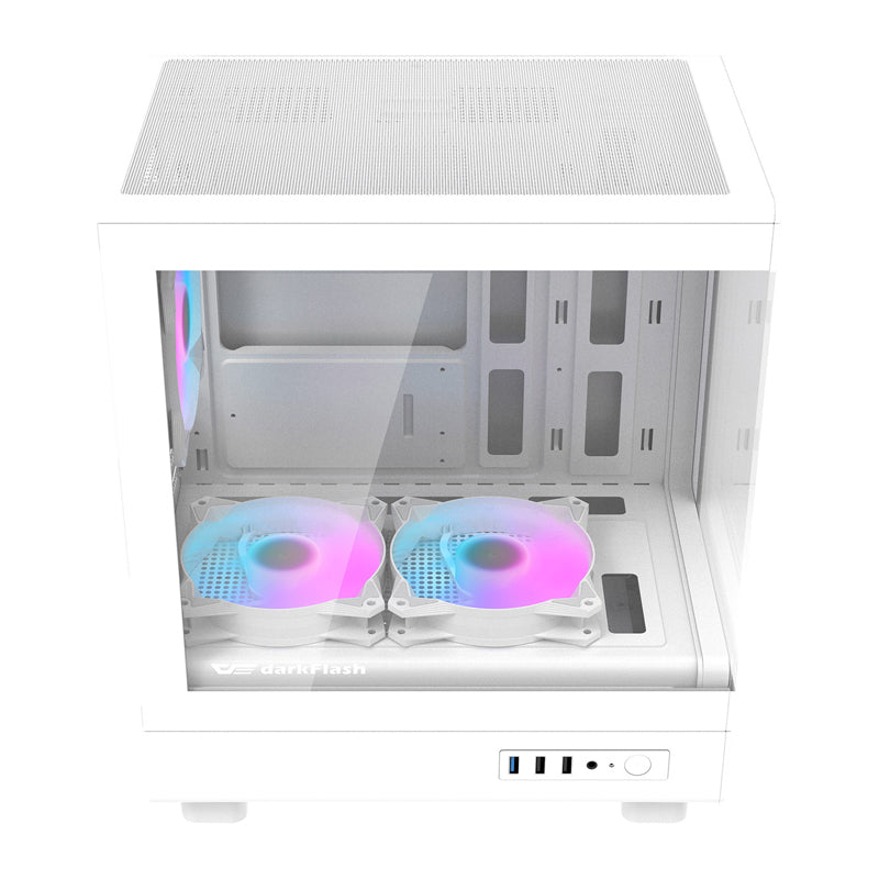 Darkflash DB330M Computer Case + 3 Fans (White) - Image 3