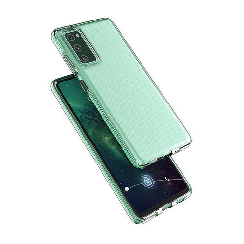 Spring Case clear TPU gel protective cover with colorful frame for Samsung Galaxy A72 4G yellow — Hurtel