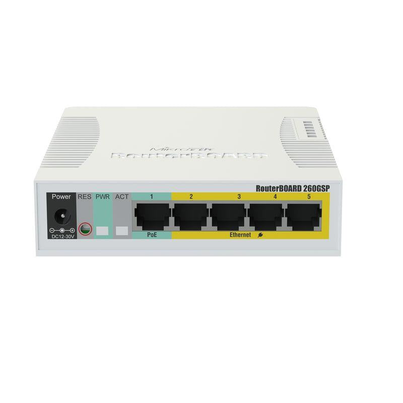 Switch MIKROTIK CSS106-1G-4P-1S 5x10Base-T / 100Base-TX / 1000Base-T 1xSFP CSS106-1G-4P-1S