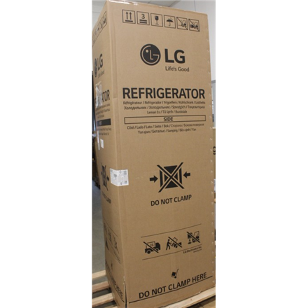 SALE OUT. LG GBBS322CEV Refrigerator, C, Free-standing, Combi, Height 2.03 m, Net fridge 262 L, Net freezer 113 L, Black