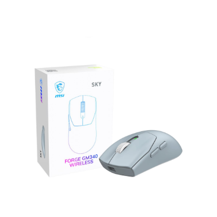 MSI Gaming Mouse | FORGE GM340 WIRELESS | Wireless | 2.4 GHz, Bluetooth , USB | Sky