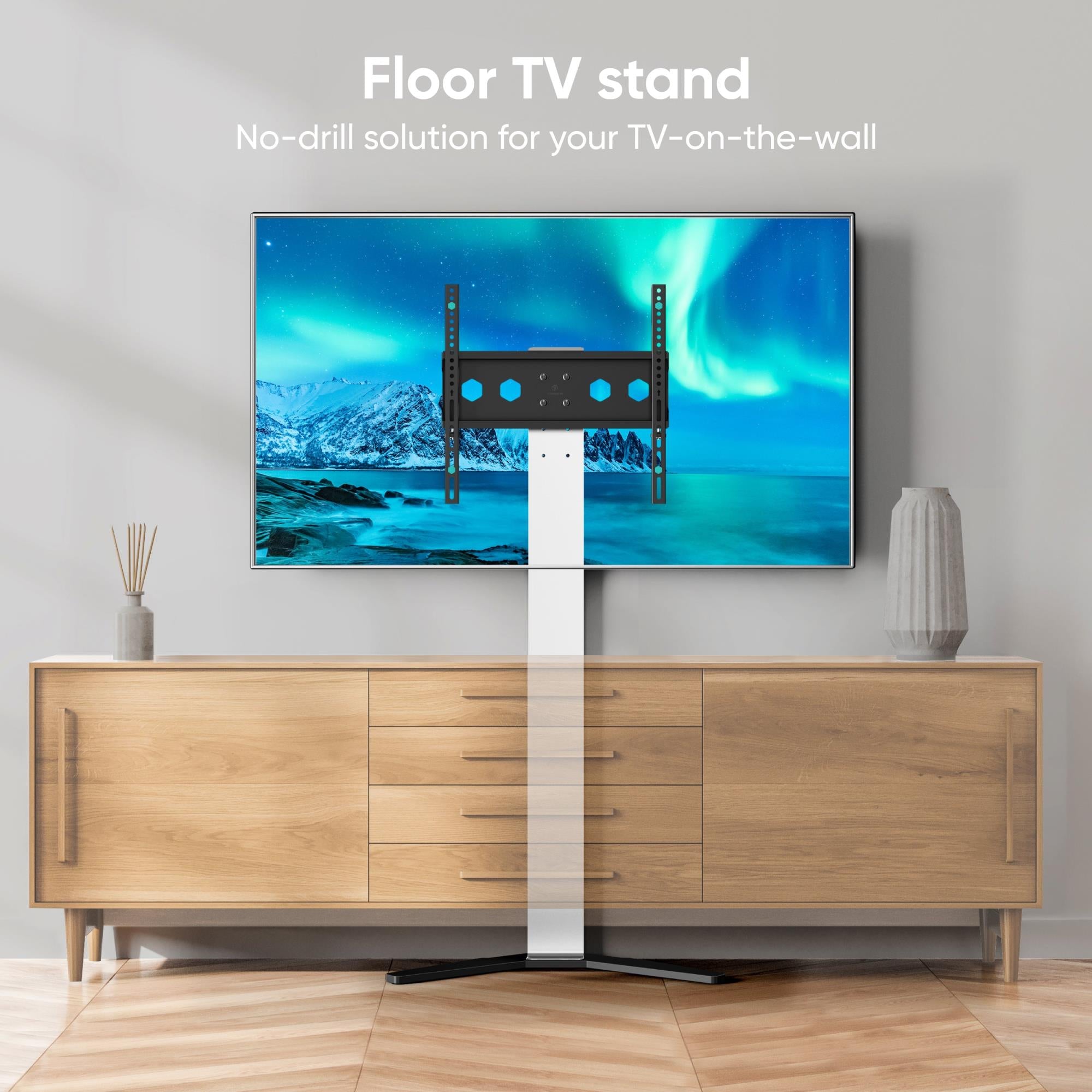 TV SET ACC FLOOR STAND /26-65"/WHITE TS1140-W ONKRON