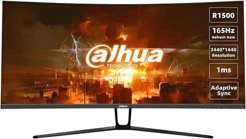 LCD Monitor DAHUA DHI-LM34-E330C 34" Gaming/Curved/21 : 9 Panel VA 3440x1440 21:9 165Hz 1 ms Tilt Colour Black LM34-E330C