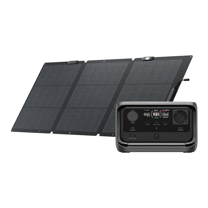 Set: EcoFlow River 3 Plus power station + 160W photovoltaic panel. - Image 1