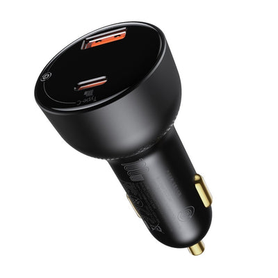Baseus Superme fast car charger USB / USB Type C 100W PPS Quick Charge Power Delivery + USB cable Type C 100W (20V/5A) 1m bla