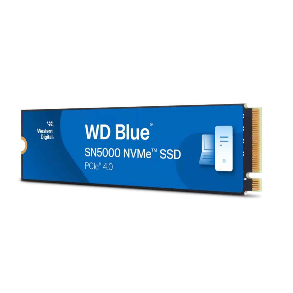 SSD WESTERN DIGITAL Blue SN5000 500GB M.2 PCIe Gen4 NVMe Write speed 4000 MBytes/sec Read speed 5000 MBytes/sec 2.38mm TBW 300 TB WDS500G4B0E