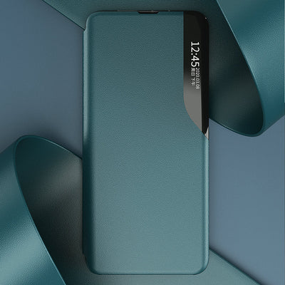 Eco Leather View Case elegant bookcase type case with kickstand for Samsung Galaxy A22 4G blue — Hurtel