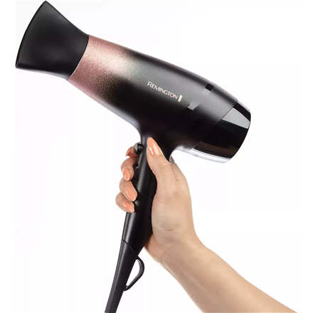 Remington Hair Dryer | D5305 Rose Shimmer | 2200 W | Number of temperature settings 3 | Ionic function | Diffuser nozzle