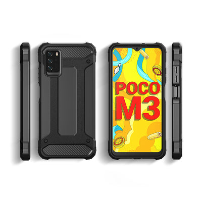 Hybrid Armor Case Tough Rugged Cover for Xiaomi Redmi Note 10 5G / Poco M3 Pro golden — Hurtel