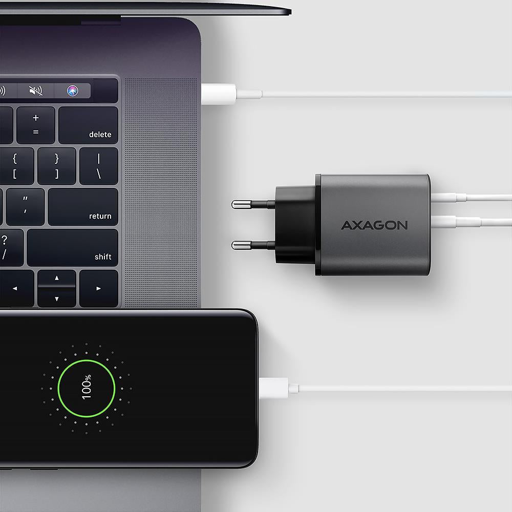 MOBILE CHARGER WALL USB 67W/GAN 2PORT ACU-PQ67D AXAGON
