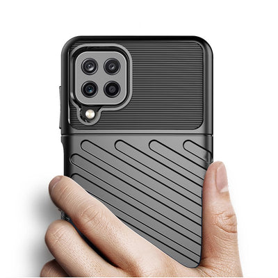 Thunder Case Flexible Tough Rugged Cover TPU Case for Samsung Galaxy A22 4G blue — Hurtel
