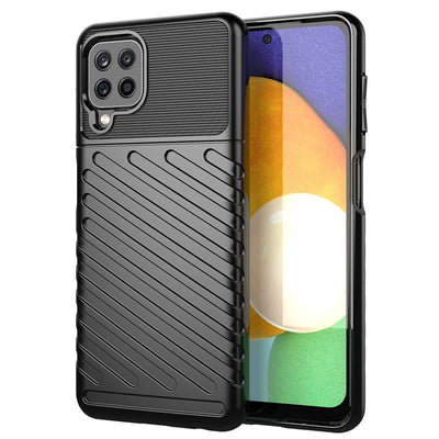 Thunder Case Flexible Tough Rugged Cover TPU Case for Samsung Galaxy A22 4G black — Hurtel