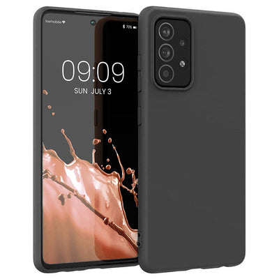 Silicone Case Soft Flexible Rubber Cover for Samsung Galaxy A22 4G black — Hurtel
