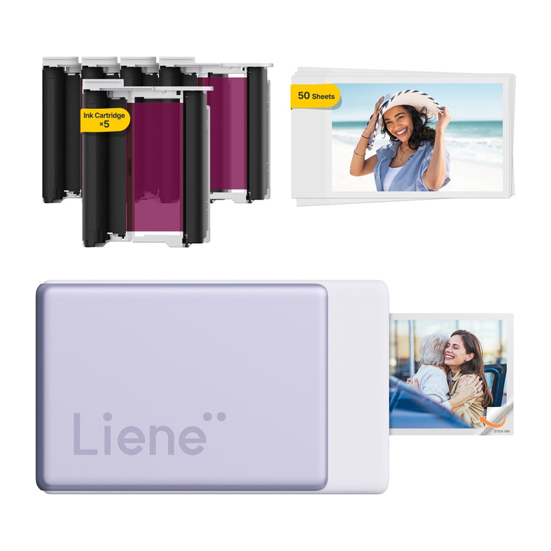 LIENE Pearl N200 Pro 2x3" Portable Photo Printer (Purple) - Image 1
