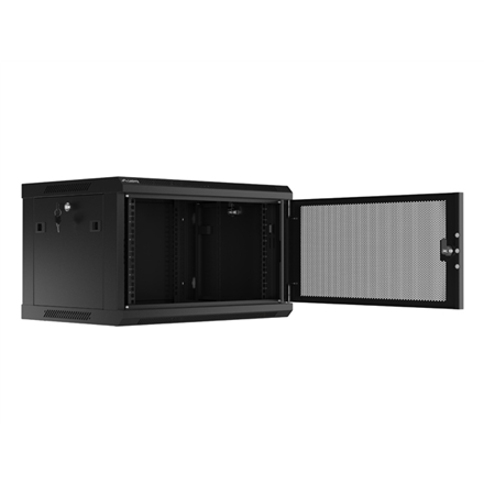 Lanberg | Rack cabinet 19" wall-mount 6U/600x450 with perforated door (flat pack) | WF01-6406-23B | Black