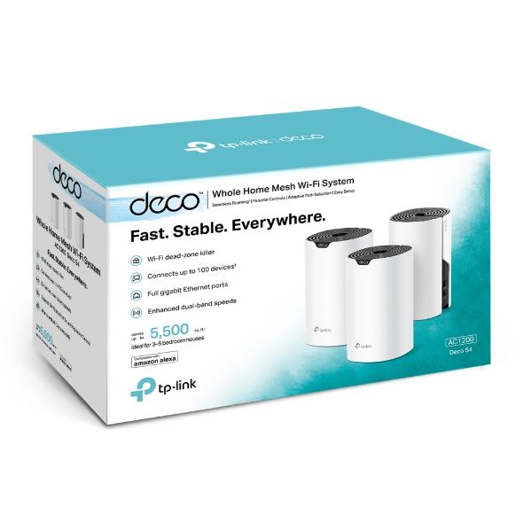 Wireless Router TP-LINK 3-pack 1167 Mbps Mesh LAN \ WAN ports 2 Number of antennas 2 DECOS4(3-PACK)