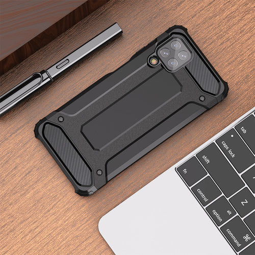 Hybrid Armor Case Tough Rugged Cover for Samsung Galaxy A22 4G blue — Hurtel