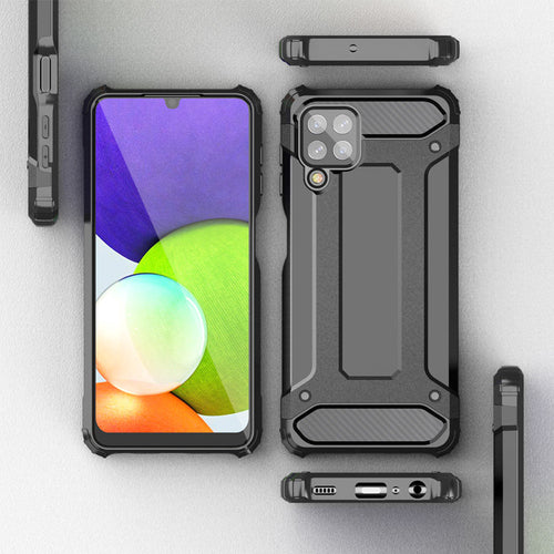 Hybrid Armor Case Tough Rugged Cover for Samsung Galaxy A22 4G golden — Hurtel