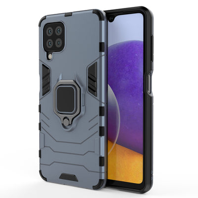 Ring Armor Case Kickstand Tough Rugged Cover for Samsung Galaxy A22 4G blue — Hurtel