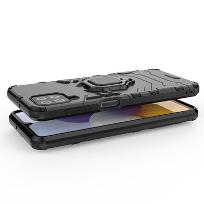 Ring Armor Case Kickstand Tough Rugged Cover for Samsung Galaxy A22 4G blue — Hurtel