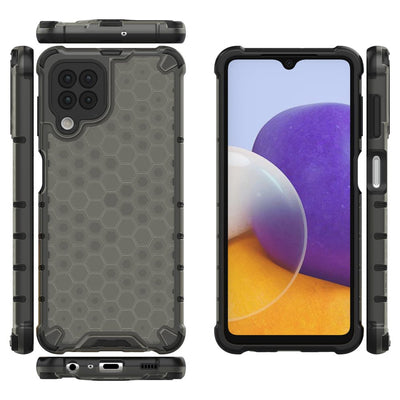 Honeycomb Case armor cover with TPU Bumper for Samsung Galaxy A22 4G black — Hurtel