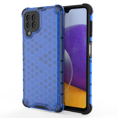 Honeycomb Case armor cover with TPU Bumper for Samsung Galaxy A22 4G blue — Hurtel