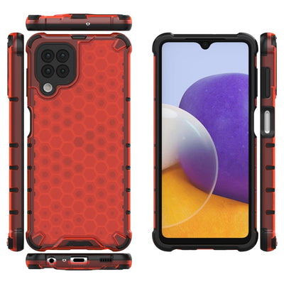 Honeycomb Case armor cover with TPU Bumper for Samsung Galaxy A22 4G red — Hurtel