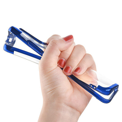 Clear Color Case Gel TPU Electroplating frame Cover for Xiaomi Redmi Note 10 5G / Poco M3 Pro blue — Hurtel