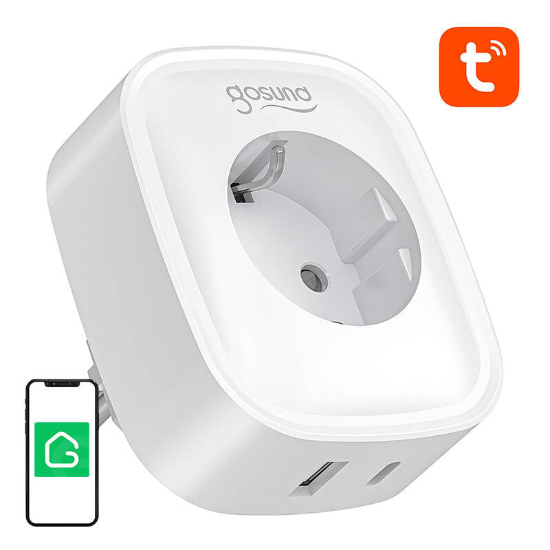 Gosund SP6 16A USB-C 20W Tuya smart WiFi/Bluetooth socket - Image 1