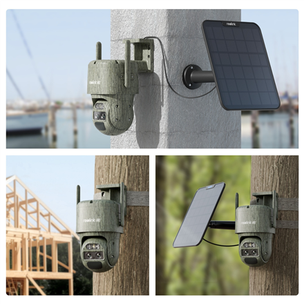 Reolink 4G LTE Dual-Lens Battery Security Camera | Trackmix Series G770 Camouflage | PTZ | 8 MP | F2.8mm/F1.6, F8mm/F1.6