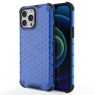 Honeycomb Case armor cover with TPU Bumper for iPhone 13 Pro Max blue — Hurtel
