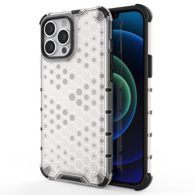 Honeycomb Case armor cover with TPU Bumper for iPhone 13 Pro Max transparent — Hurtel
