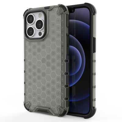 Honeycomb Case armor cover with TPU Bumper for iPhone 13 Pro black — Hurtel