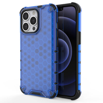 Honeycomb Case armor cover with TPU Bumper for iPhone 13 Pro blue — Hurtel
