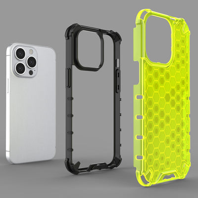 Honeycomb Case armor cover with TPU Bumper for iPhone 13 Pro red — Hurtel