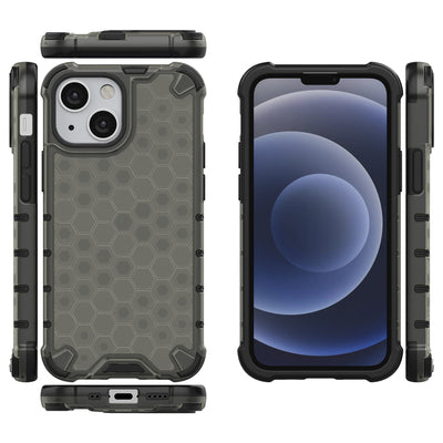 Honeycomb Case armor cover with TPU Bumper for iPhone 13 mini black — Hurtel