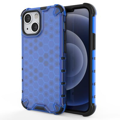 Honeycomb Case armor cover with TPU Bumper for iPhone 13 mini blue — Hurtel