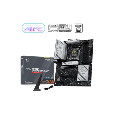 MSI MAG X870E GAMING MAX WIFI | Processor family AMD | Processor socket AM5 | DDR5 | Supported hard disk drive interface