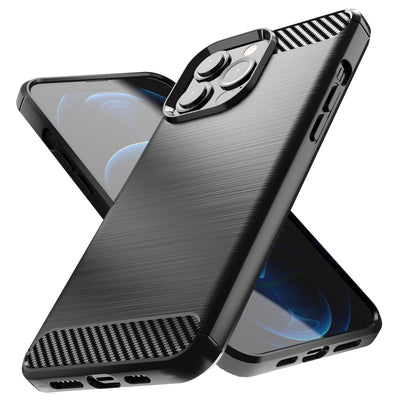 Carbon Case Flexible Cover TPU Case for iPhone 13 Pro Max black — Hurtel